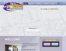 Tablet Screenshot of prestige-constructions.com